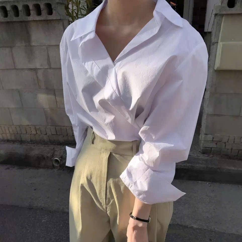 Áo somi tay dài phối kiểu ( HỒNG CAM )_thumbnail_2