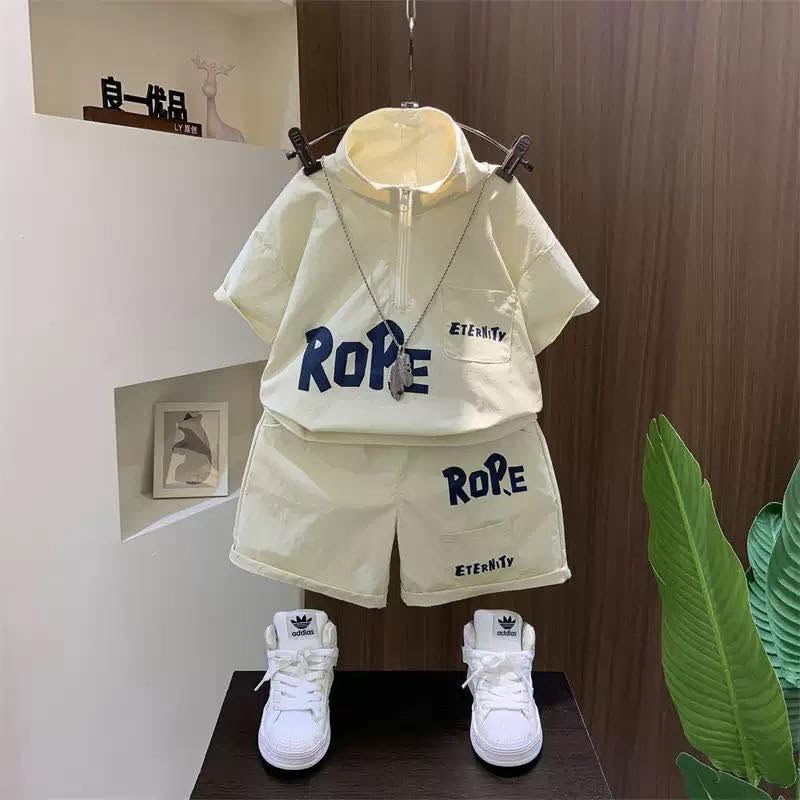 Set bộ gió đũi nhăn kéo khóa cổ ROPE