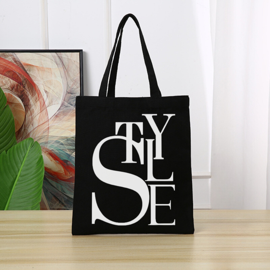 Túi tote vải canvas in chữ phong cách có khoá kéo và ngăn phụ, đi học, đi chơi - 𝐖𝐞 𝐓𝐞𝐞 TOTE14