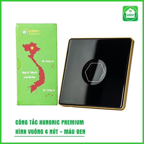 Công Tắc Cảm Ứng Hunonic (Premium Hình Vuông) Viền Vàng, Công Tắc Thông Minh Wifi Điều Khiển Từ Xa Bằng Điện Thoại_thumbnail_4