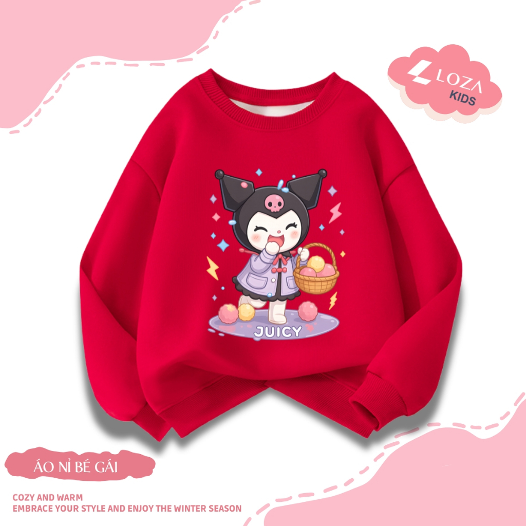 Áo sweater bé gái in hình Kuromi Juicy - Loza Kids IN3440_thumbnail_2
