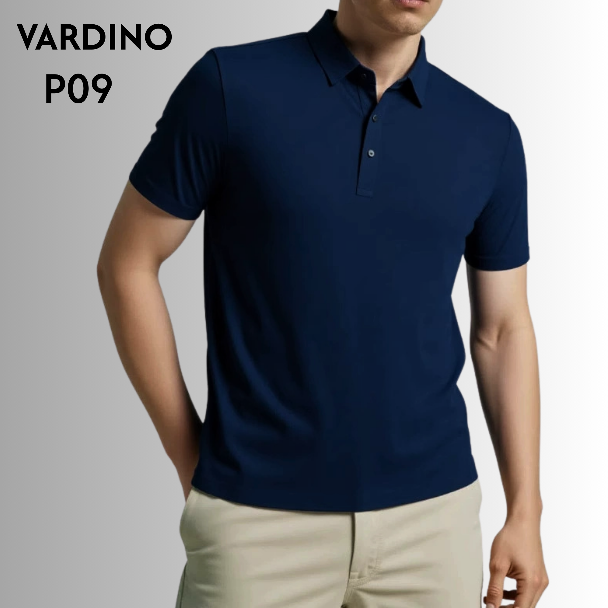 Áo polo băng lạnh xanh đen Vardino P09