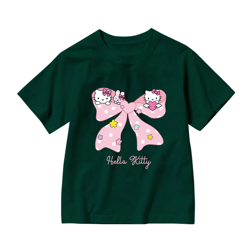 Áo thun bé gái form rộng Kado vải cotton thoáng mát mềm mại Hello Kitty hình nơ siêu cute 2881_thumbnail_10