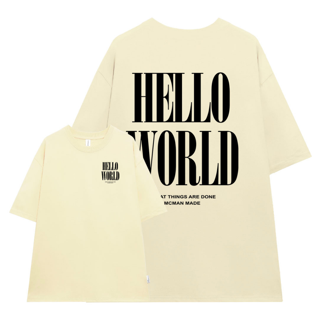 Áo thun nam form rộng ATD93 tay ngắn kiểu hàn quốc unisex vải cotton ATD93 Miucho Man in Typography_thumbnail_0