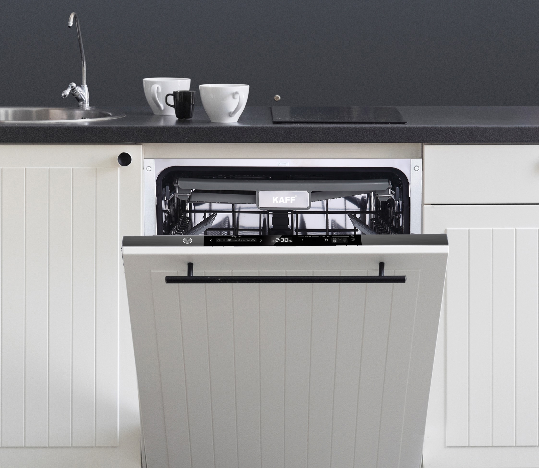 Máy rửa bát Kaff KF-BISW12 - Chất liệu của máy là thép không gỉ