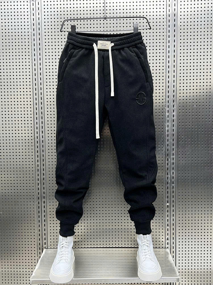 Quần nỉ jogger Nam - Chất nỉ dày cao cấp, logo thêu nổi, phối dây rút thời trang - (QN106)