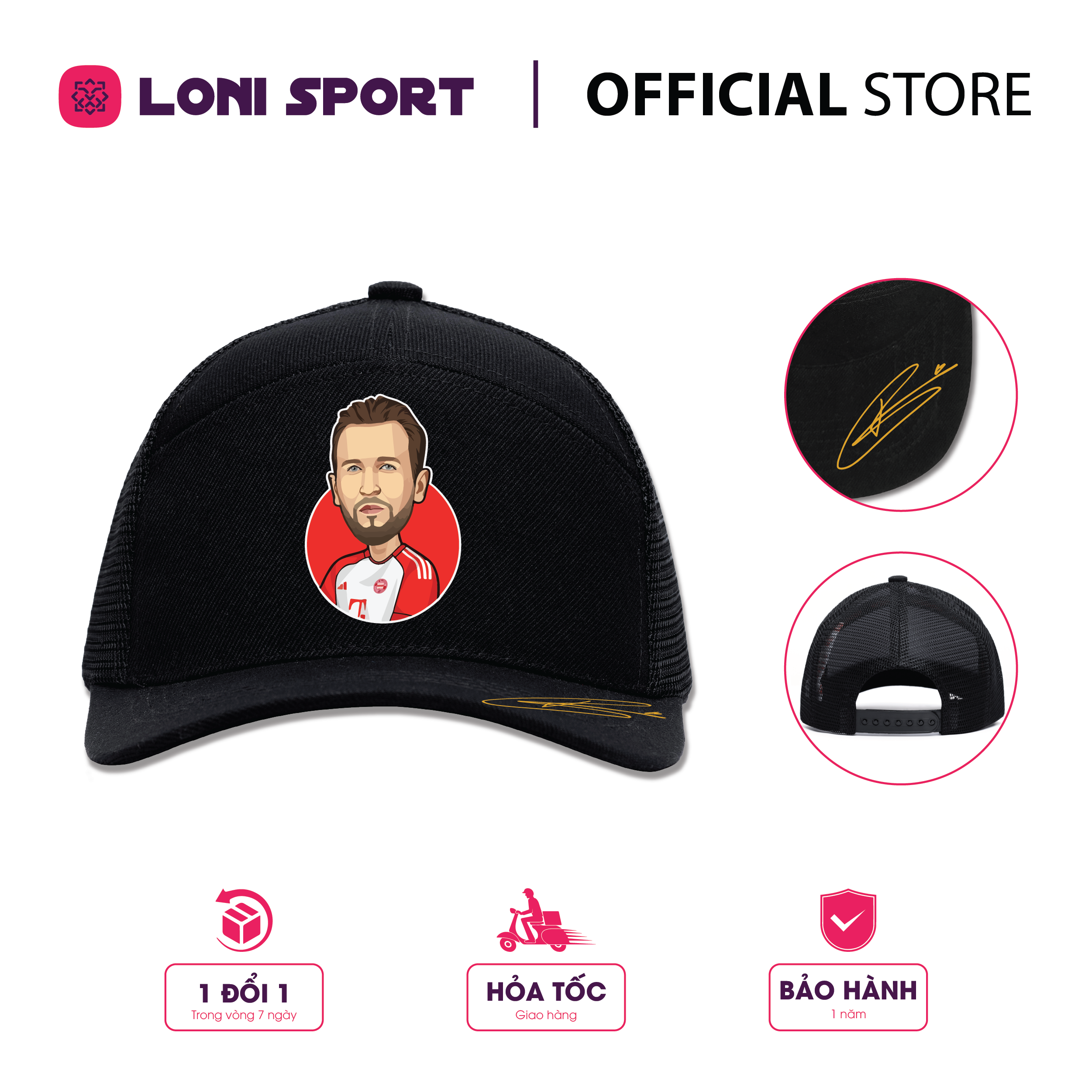 Nón lưỡi trai phối lưới - đen_thumbnail_8