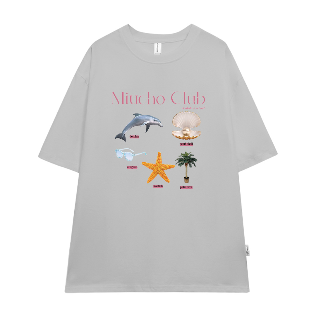 Áo thun đi biển form rộng mùa hè unisex ATD1053 Miucho tay lỡ cổ tròn in mix_thumbnail_9