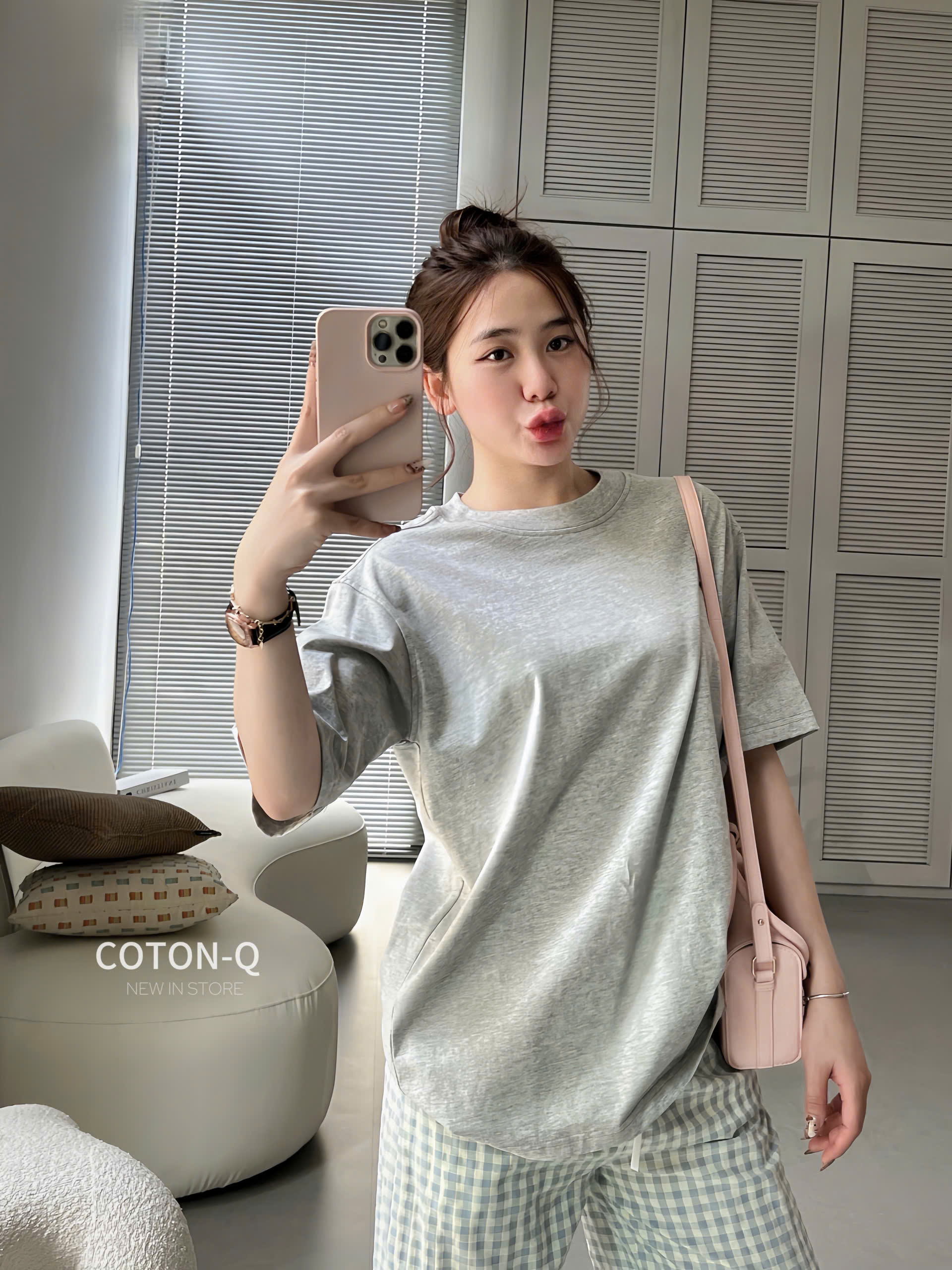 Áo thun trơn rộng ( XÁM )_thumbnail_6