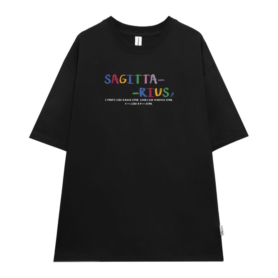 Áo thun nữ form rộng ATD380 cung hoàng đạo Nhân Mã SAGITTARIUS Miucho cotton cổ tròn in typography_thumbnail_6