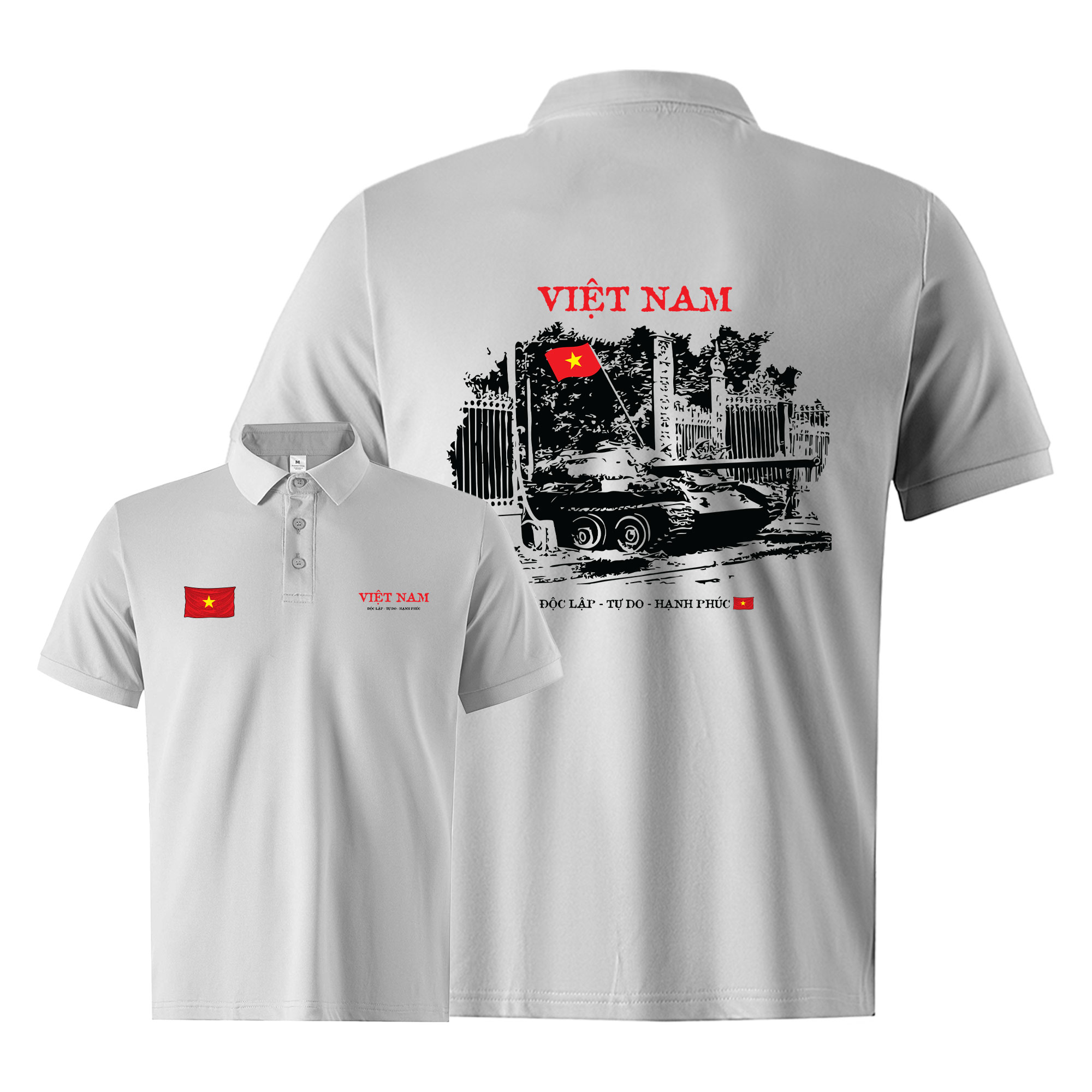 Áo polo nam big size Việt Nam tôi yêu form vừa 2142 Miucho Iconic vải cá sấu polyester in mix_thumbnail_17