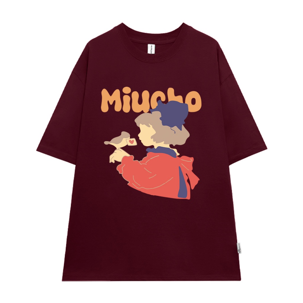 Áo thun couple cute form rộng unisex đủ size ATD1057 Miucho tay lỡ cổ tròn in mix_thumbnail_13