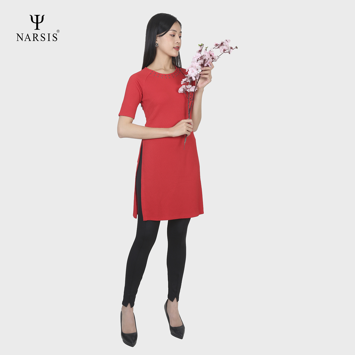 ÁO DÀI NỮ L7091 NARSIS CHẤT LIỆU THOÁNG MÁT, DỄ CHỊU, THOẢI MÁI CẢ NGÀY, DỄ VẬN ĐỘNG