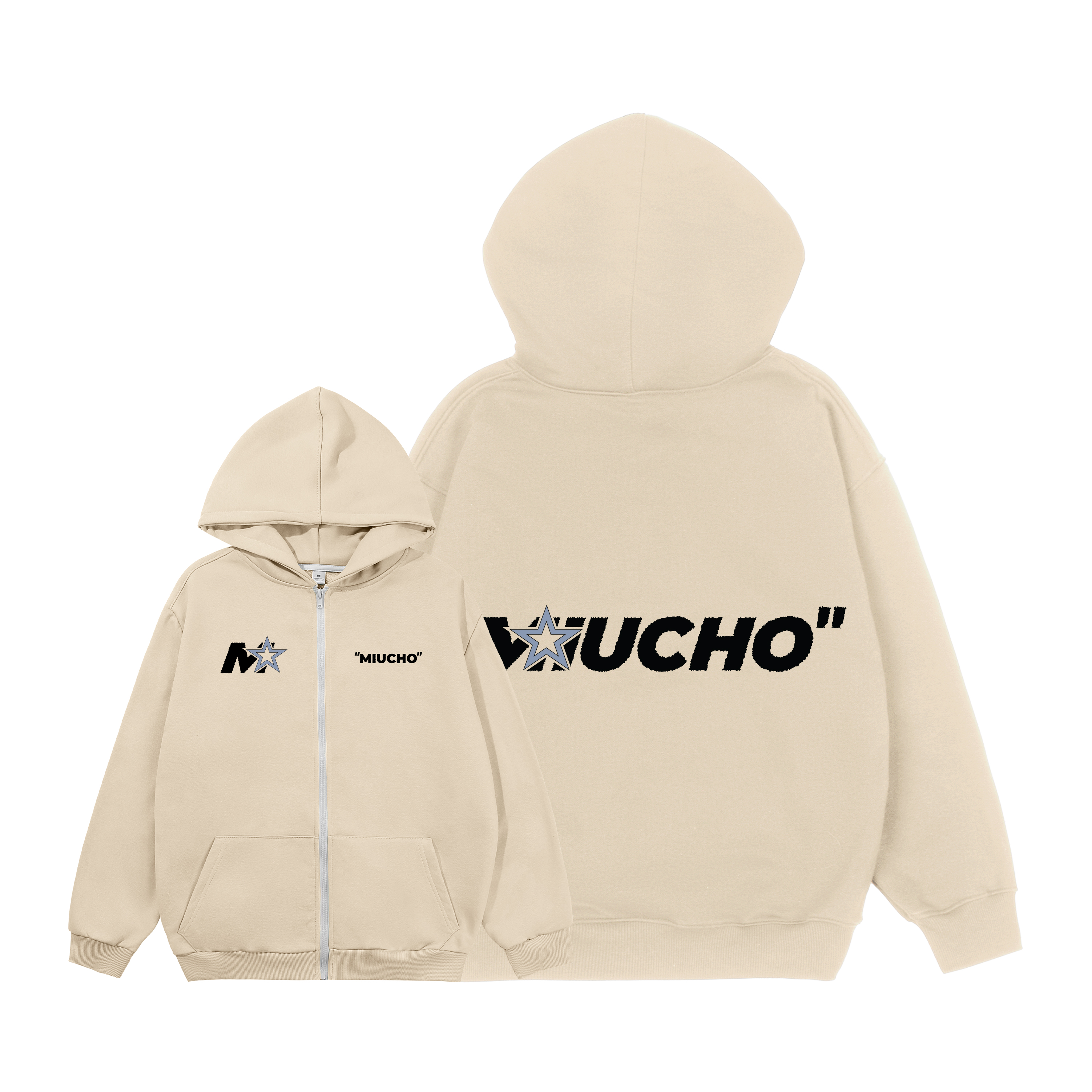 Áo hoodie zip local brand HZD1588 Miucho vải nỉ chân cua dày dặn mủ rộng in typography_thumbnail_10