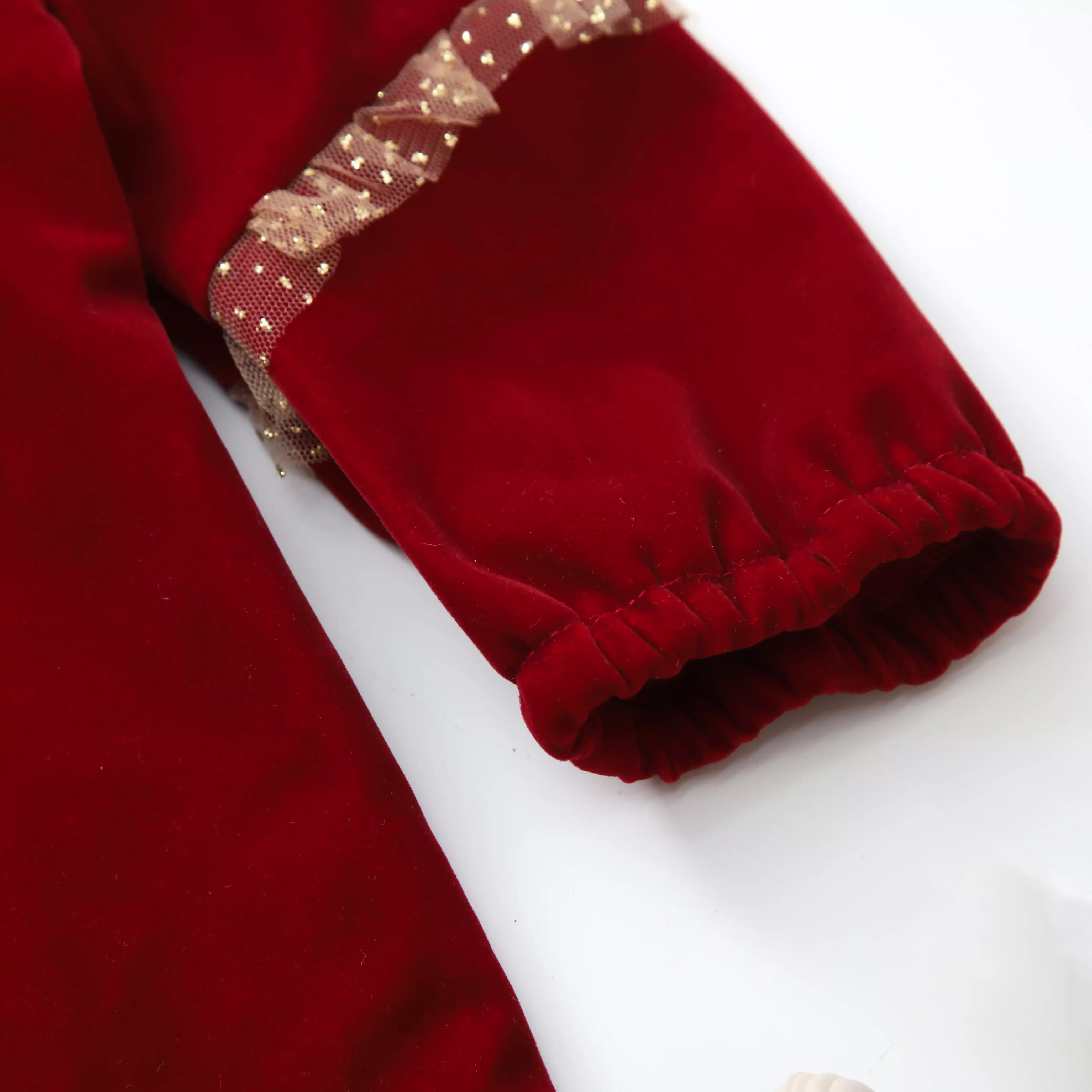 Váy nhung phối lưới cổ nơ_thumbnail_4