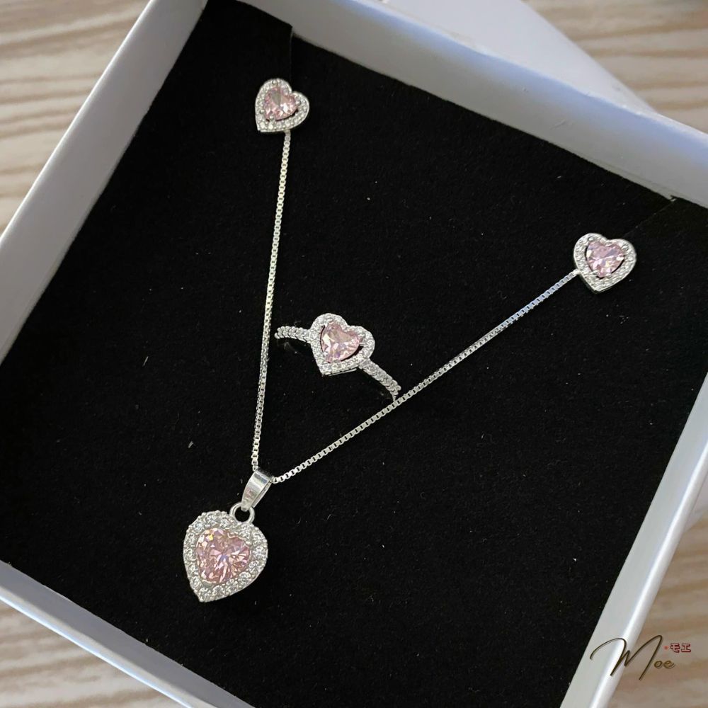 C64 - Combo trái tim đá hồng dễ thương