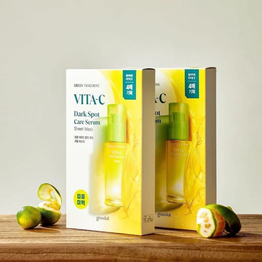Goodal Green Tangerine Vita-C Dark Spot Care Serum Sheet Mask 28g_thumbnail_0
