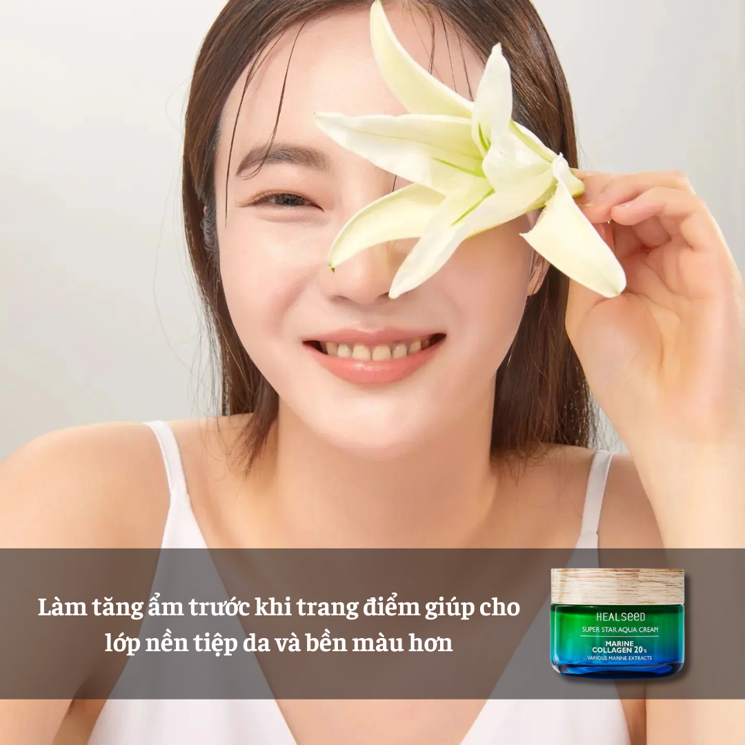  HEALSEED SUPER STAR AQUA CREAM - Kem Dưỡng Cấp Ẩm Sâu Tăng Đàn Hồi & Làm Sáng Da - Collagen 20%, Chiết xuất 9 Loại Tảo biển - 55ml - [HS002]_thumbnail_3
