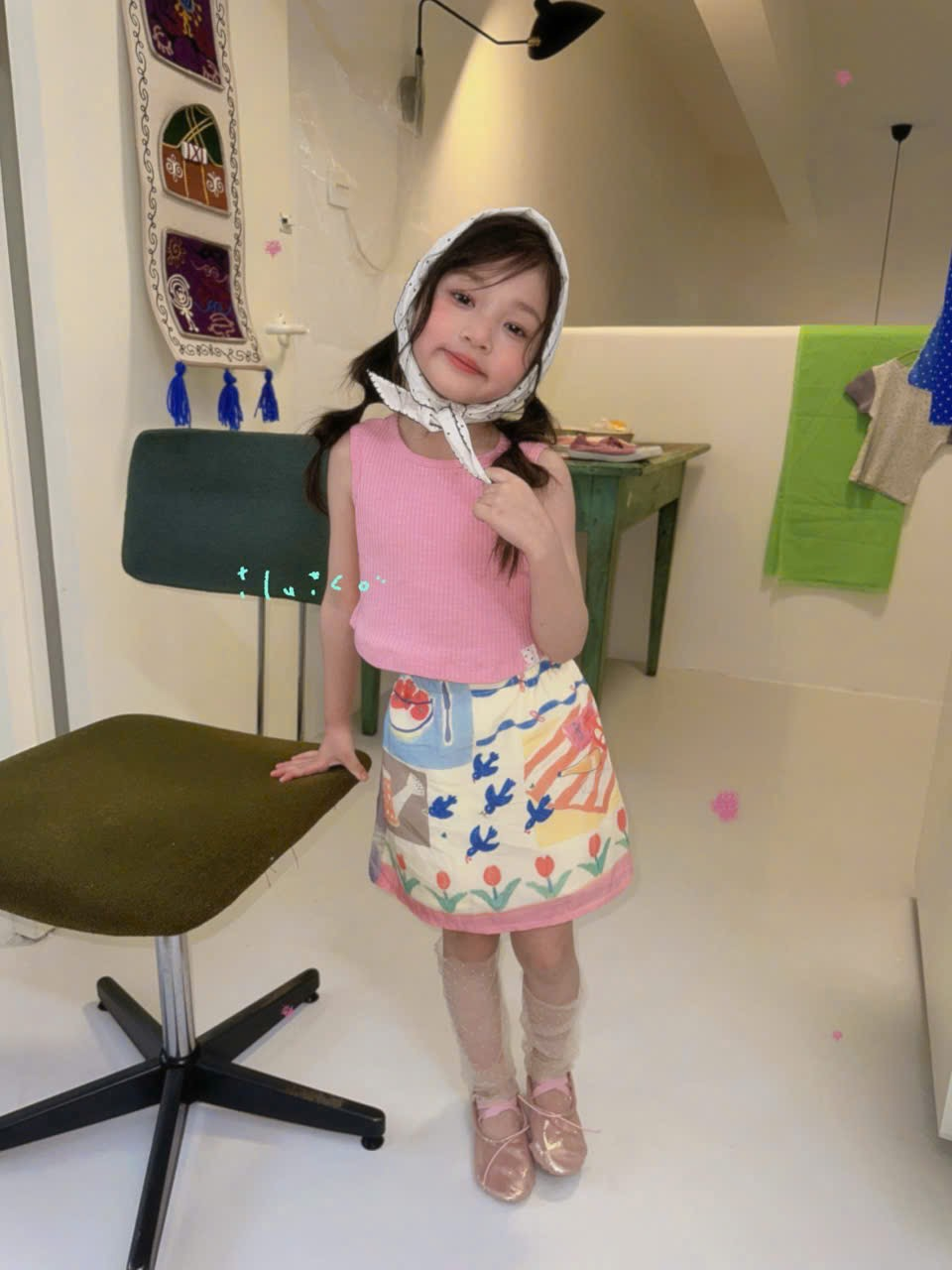 A8 - hân váy họa tiết in hình hãng iLuico