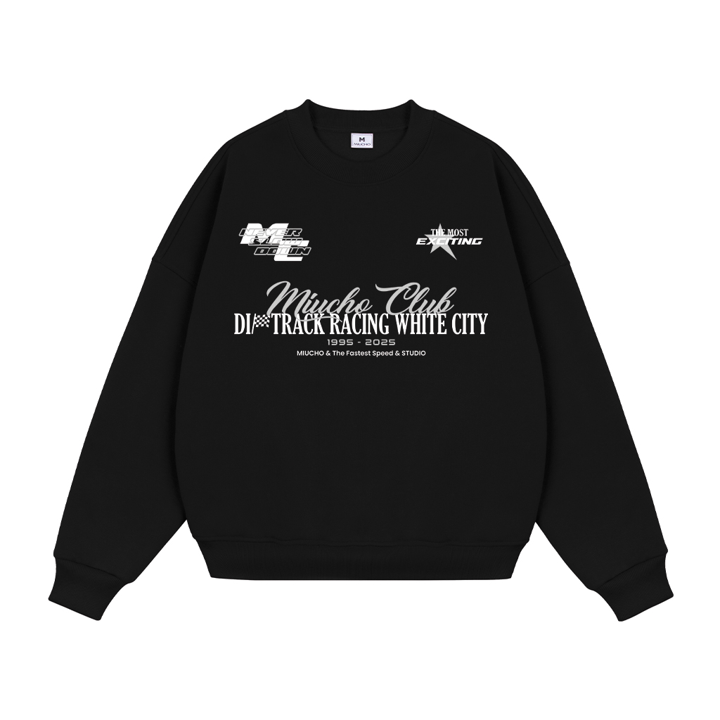 Áo sweater nam form boxy 1929 Miucho cổ tròn vải nỉ bông 350 GSM dày dặn in typography_thumbnail_7