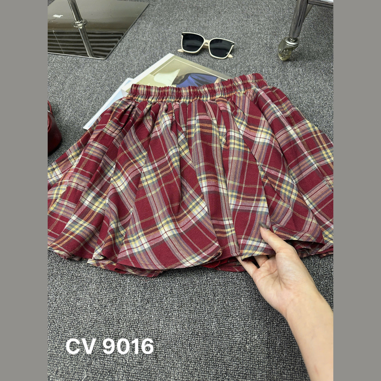 Chân váy kate caro kiểu bigsize CV9016 dành cho nàng béo mập từ 55-90kg_thumbnail_8