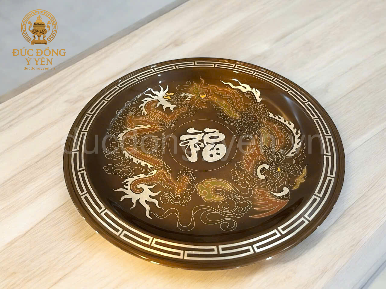 Mâm bồng khảm ngũ sắc đúc đồng đỏ _thumbnail_1