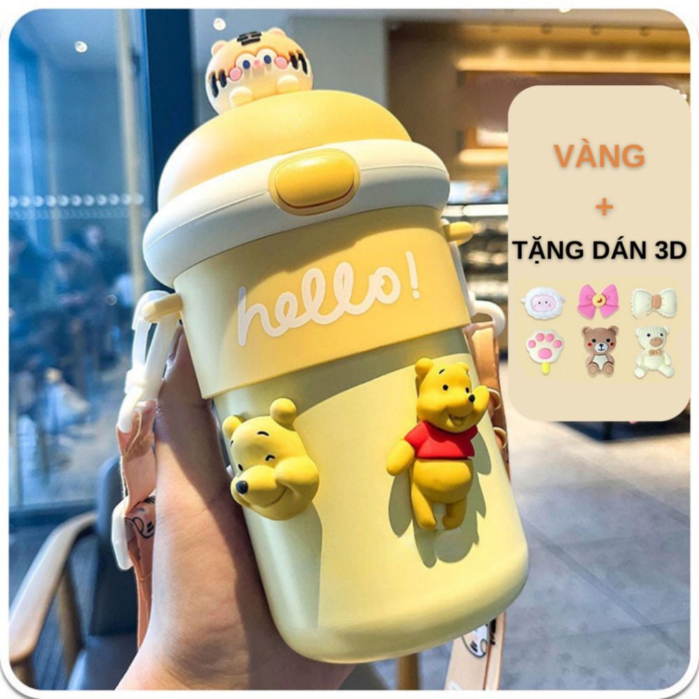 BÌNH NƯỚC HELLO kèm dây đeo mix màu_thumbnail_2