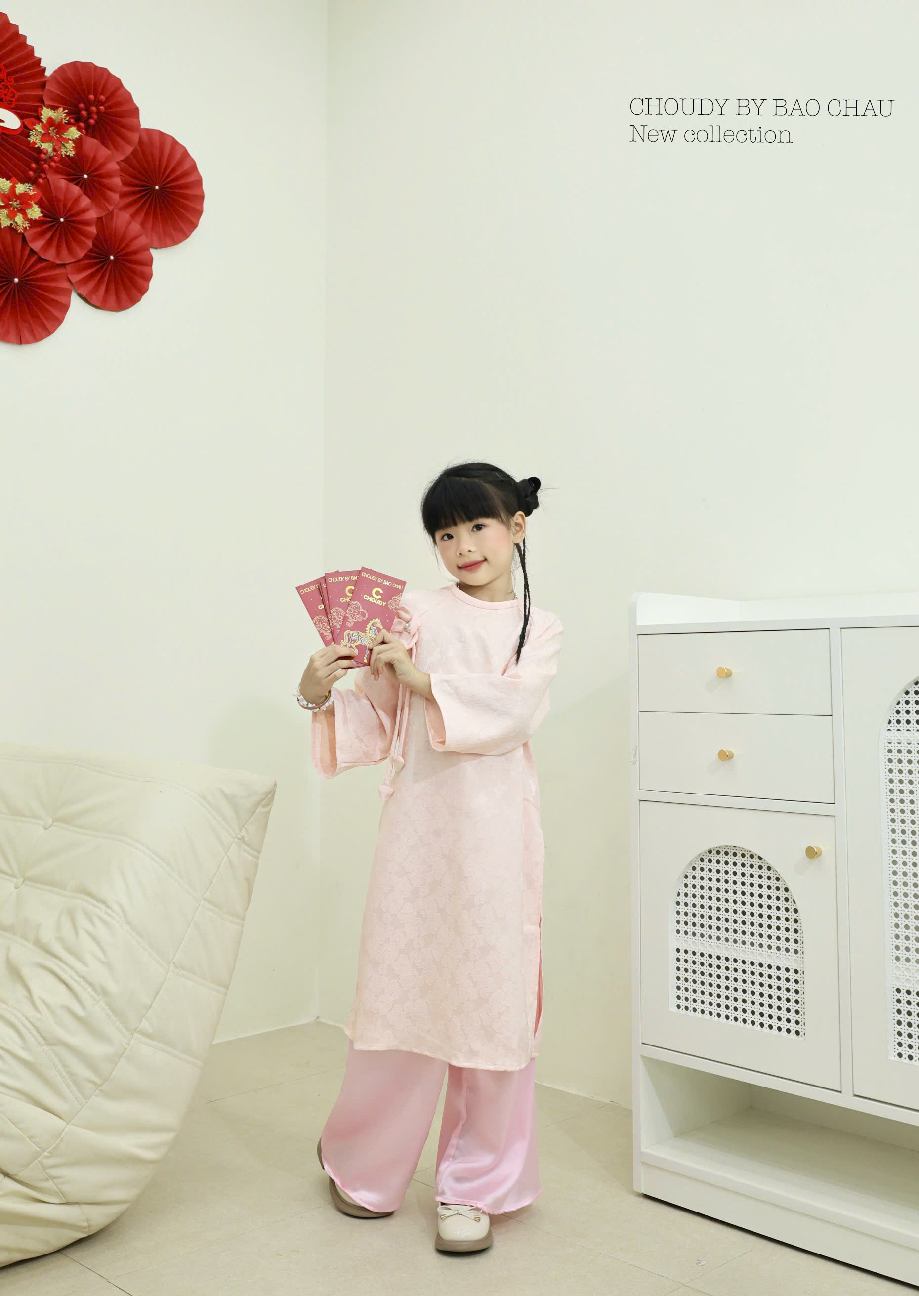 SALE A807 ÁO DÀI HỒNG BÉ GÁI_thumbnail_11