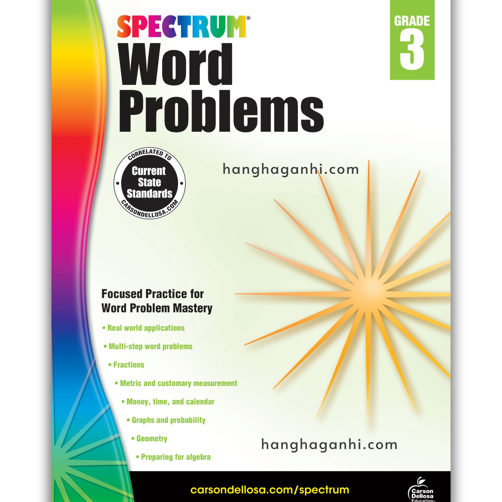 Sách Spectrum Word Problems Workbook Grade 3