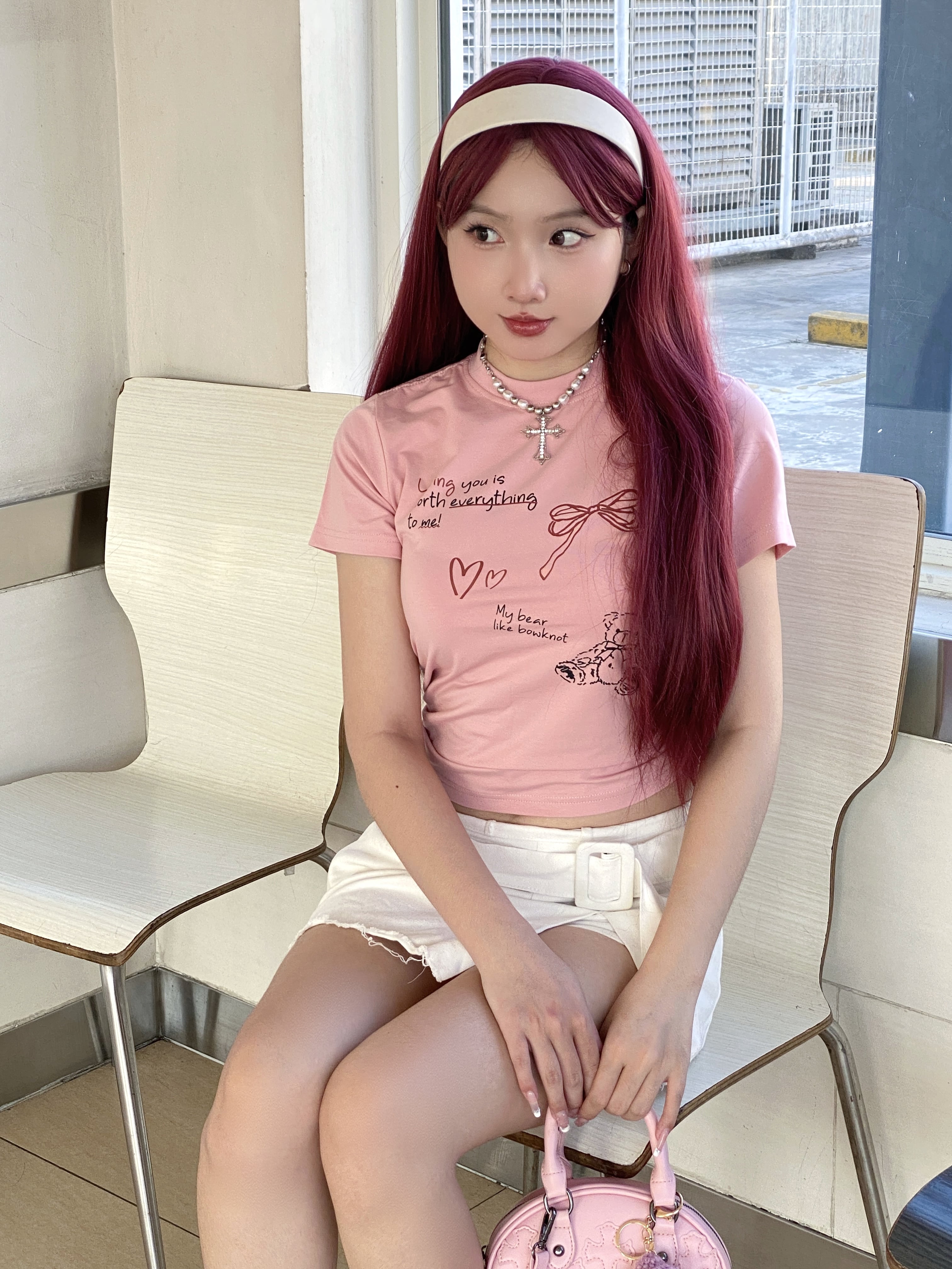 Áo thun baby tee nơ nhỏ xinh form ôm xinh xắn ABD1170 Miucho tay ngắn Cổ tròn hotrend in mix_thumbnail_9