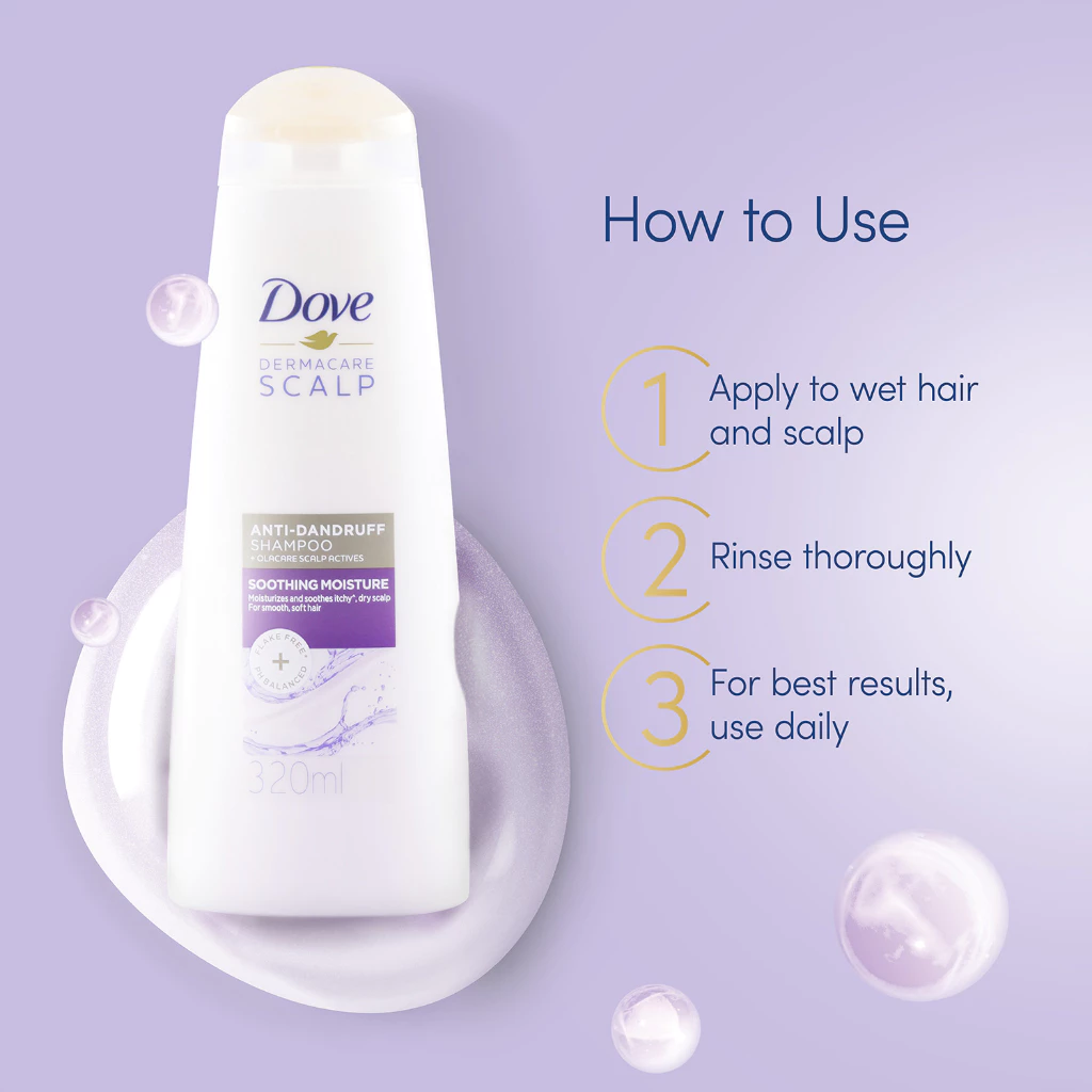 Dove Dermacare Scalp Soothing Moisture Anti-Dandruff Shampoo 320 ml_thumbnail_8
