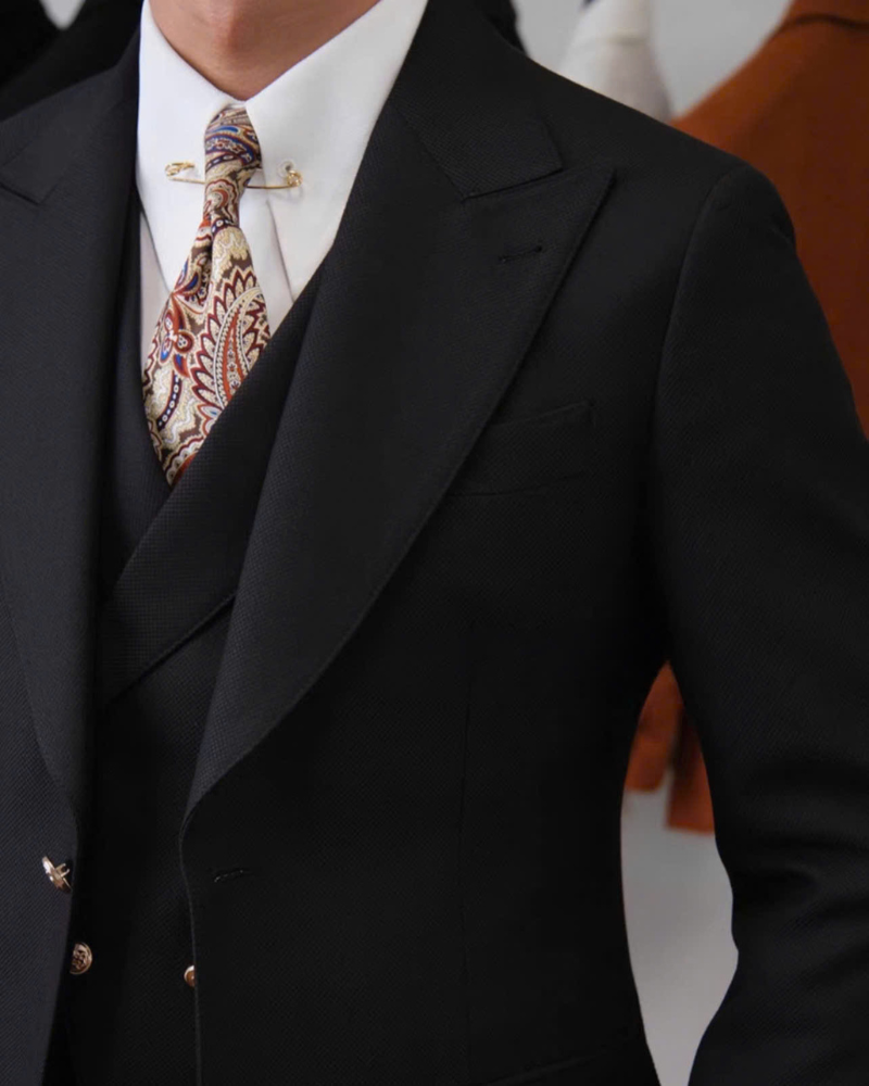 Bộ Suit 3 Mảnh Jet Black Milano (Jacket + Gile+ Trousers)_thumbnail_2