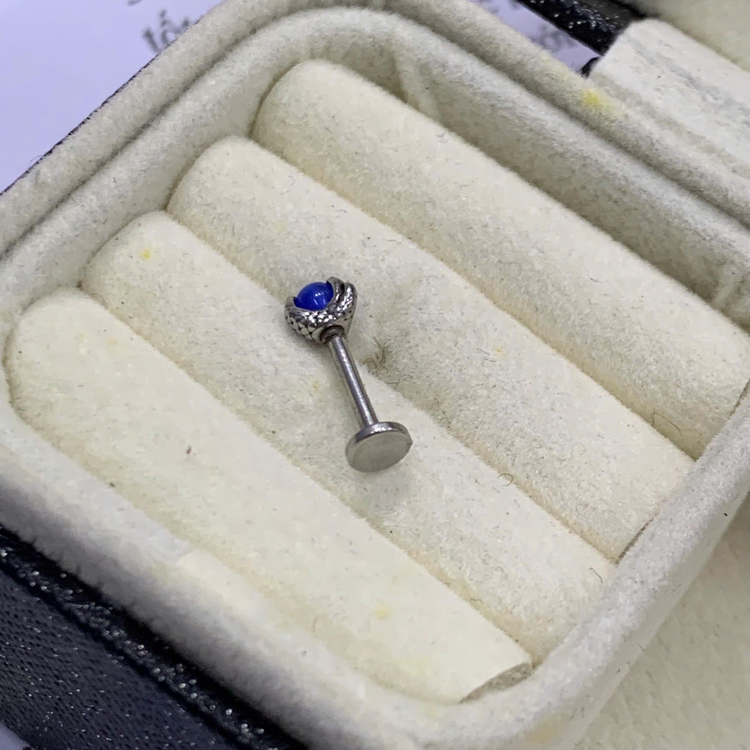 Khuyên kiểu đá opal xanh móng rồng dẹt_thumbnail_2