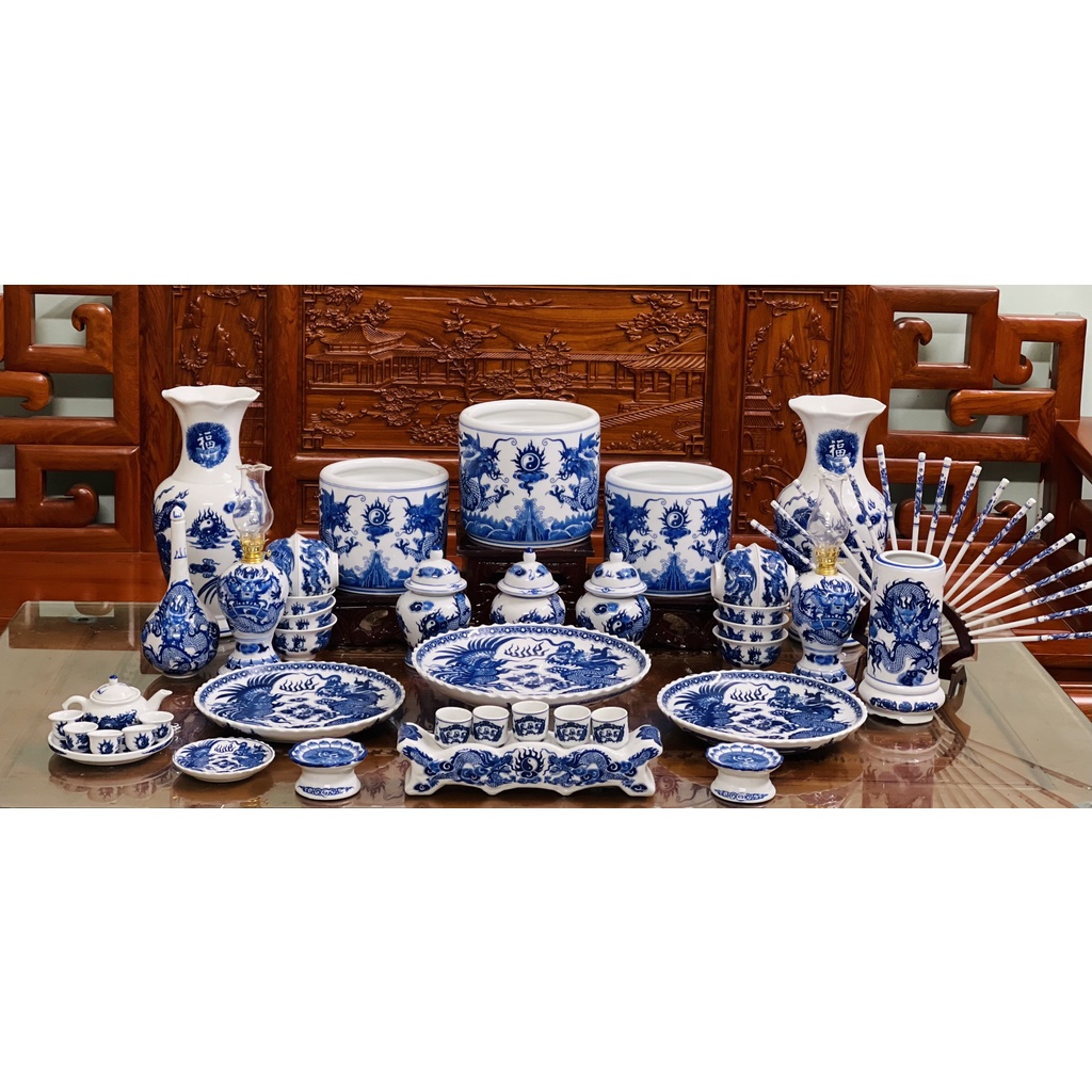 Bộ Đũa Thờ Cúng Sư Men Lam Cổ và Kệ Gỗ Hương Đồ Tâm Linh, Phong Thủy - Đồ thờ cúng_thumbnail_5