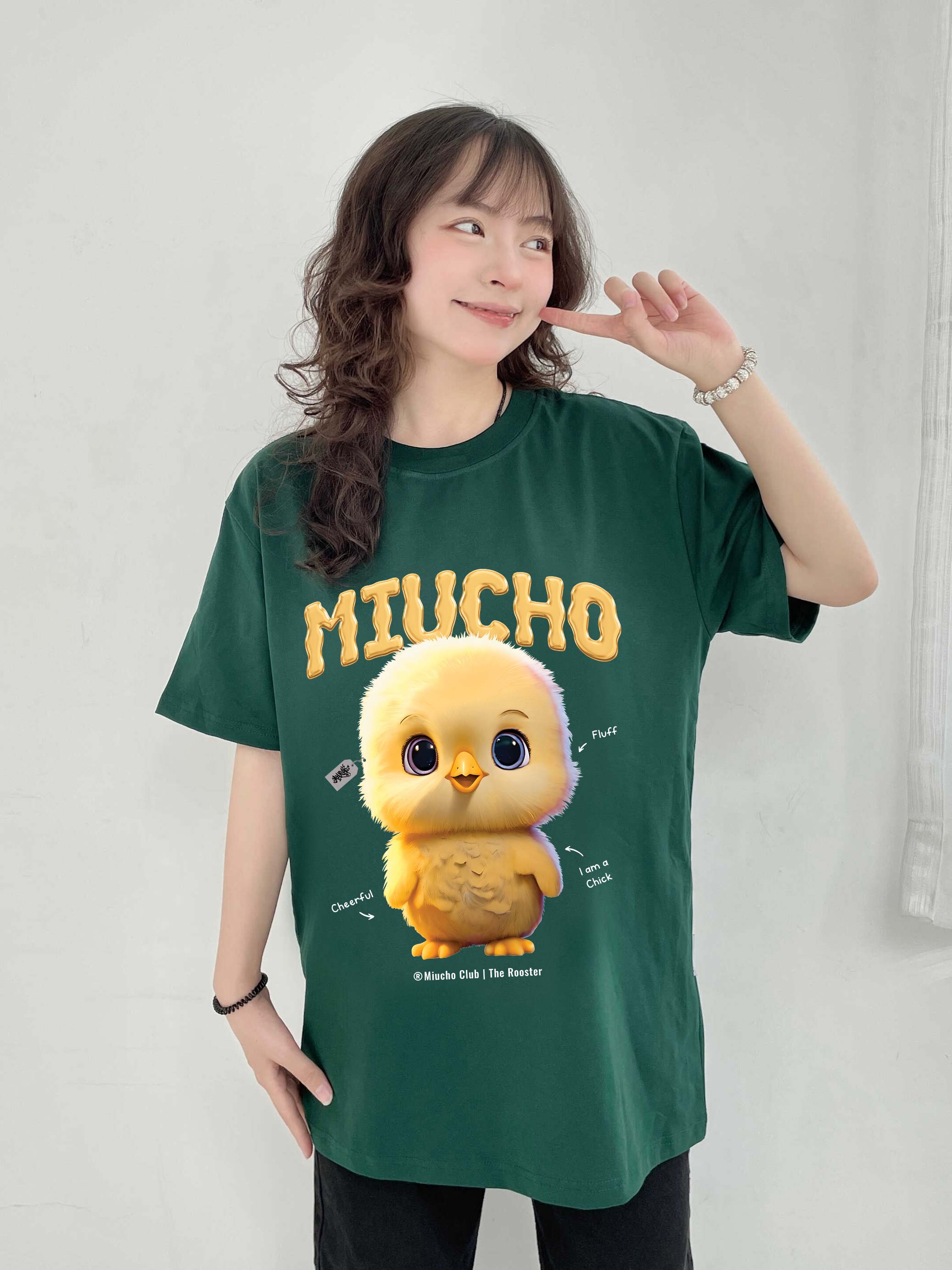 Áo thun form rộng 12 con giáp tuổi Dậu ATD1240 Miucho tay ngắn cổ tròn in mix_thumbnail_5