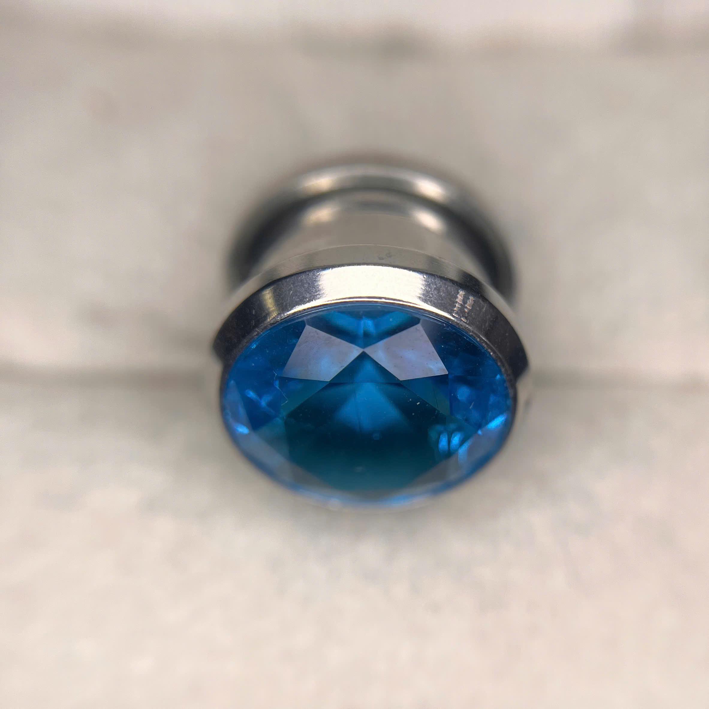 Khuyên nong kim cương xanh biển size 10._thumbnail_2