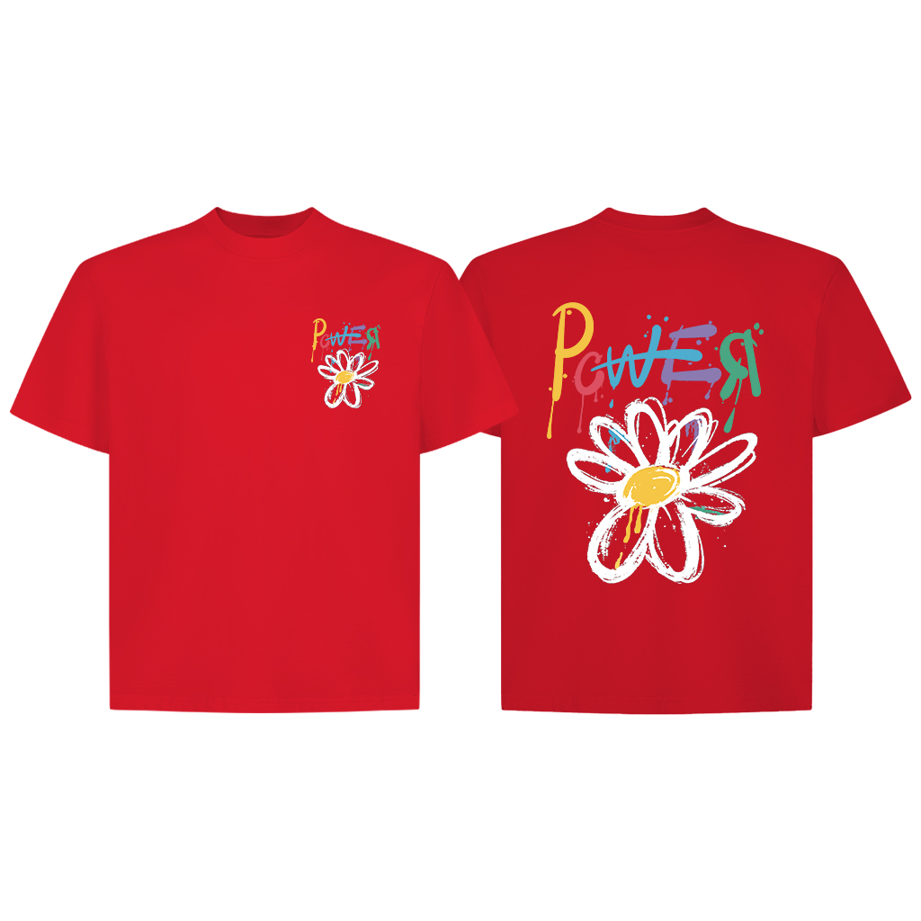 Áo phông nam form boxy hoa cúc GD 2306 Miucho Club chất vải cotton 2 chiều cao cấp in mix