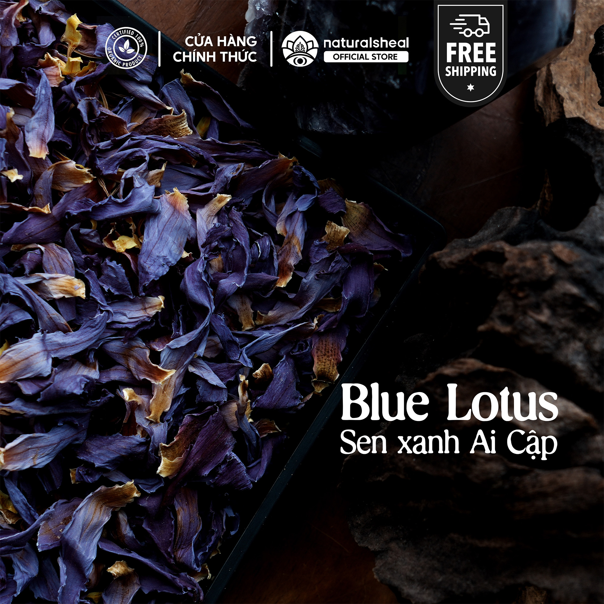 Blue Lotus - Sen Xanh Ai Cập - Cánh hoa lặt thủ công - Nguyên Liệu Thô | Hoa Khô_thumbnail_2