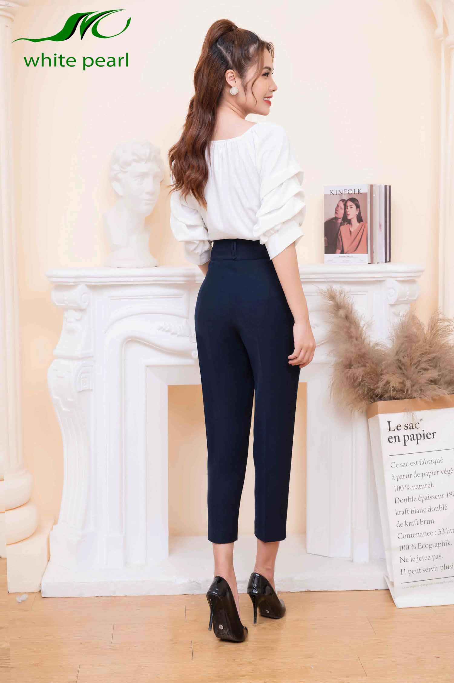 Quần baggy nữ thời trang công sở cao cấp White Pearl_thumbnail_2