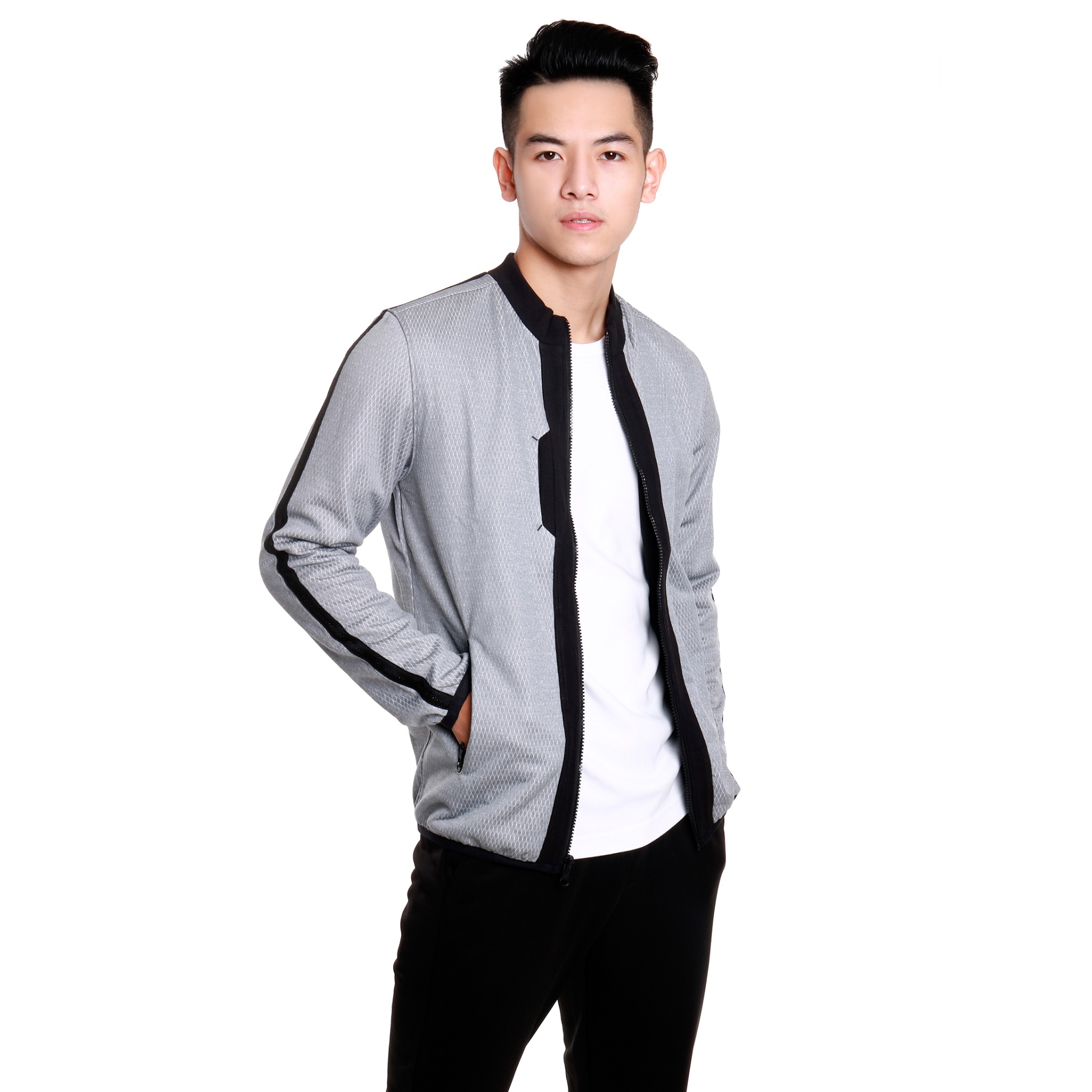 ÁO NAM BOMBER THỂ THAO D7095 NARSIS PE NHẸ, THOÁNG KHÍ, THẤM MỒ HÔI, CHẤT LIỆU BỀN, CHỐNG NẮNG_thumbnail_2