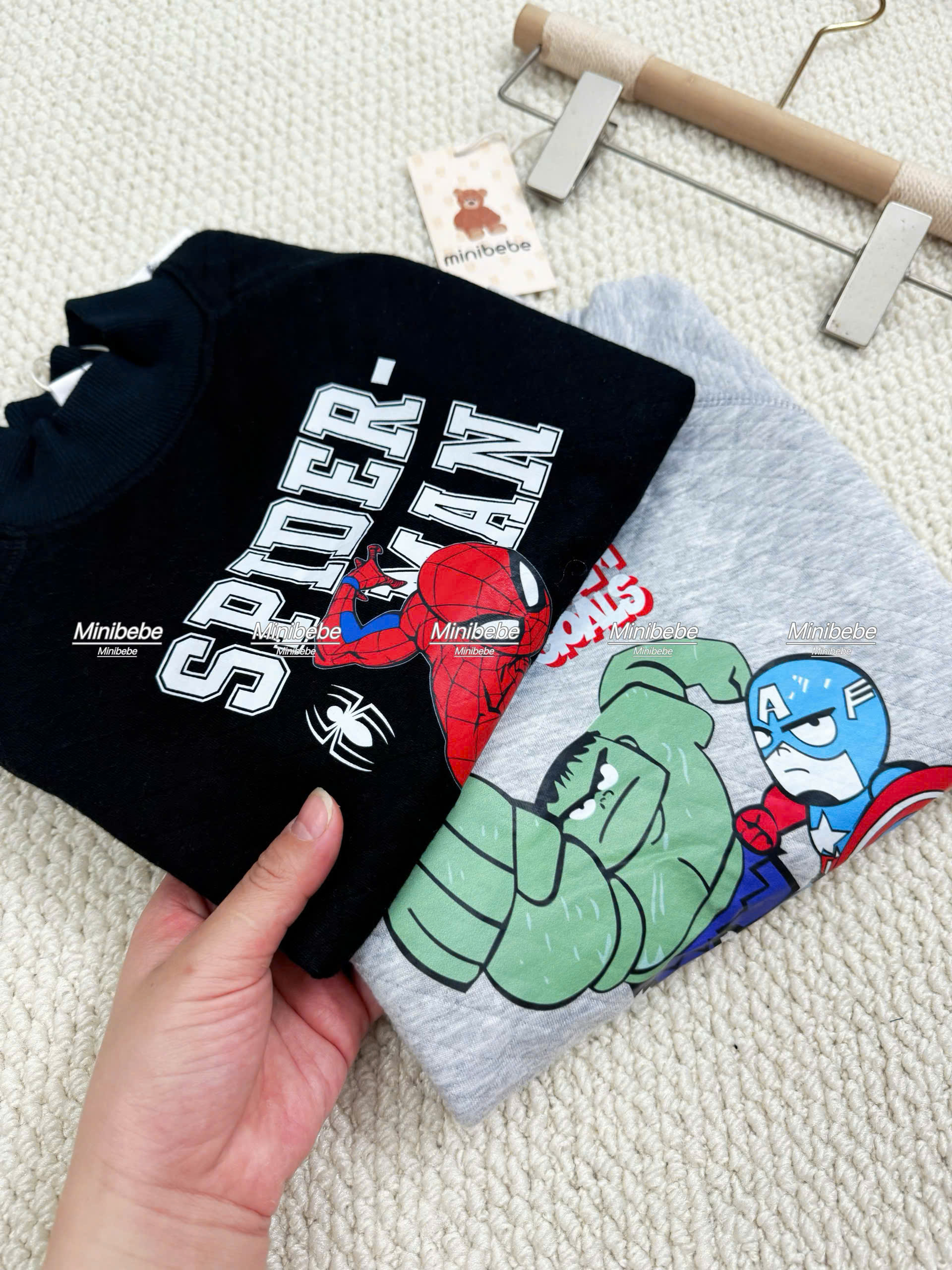 Q85 SET 2 BỘ DÀI ĐEN XÁM NHỆN SIÊU NHÂN- A100.299