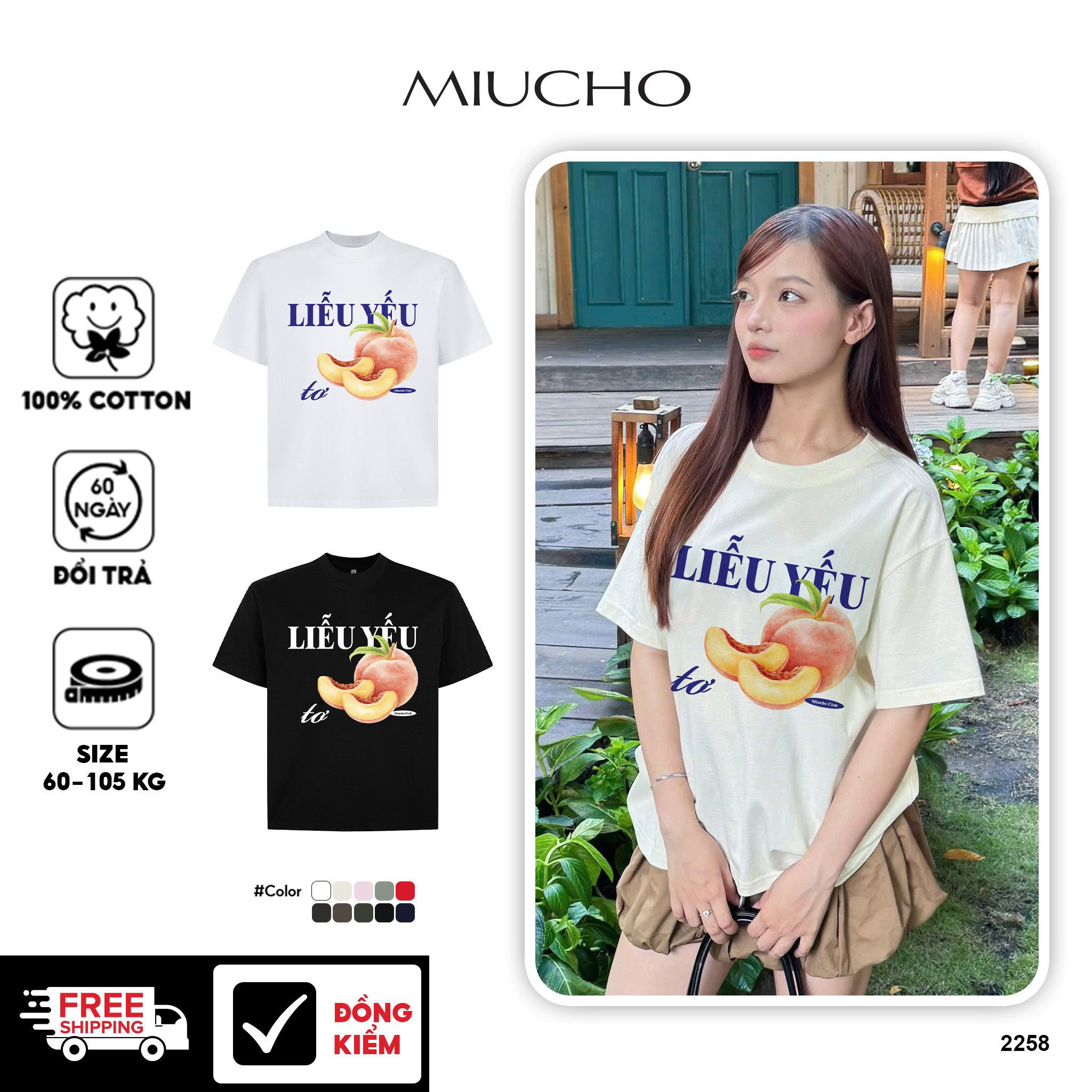 Áo thun boxy in chữ độc đáo 2258 Miucho cổ tròn chất vải cotton 2 chiều in mix_thumbnail_1