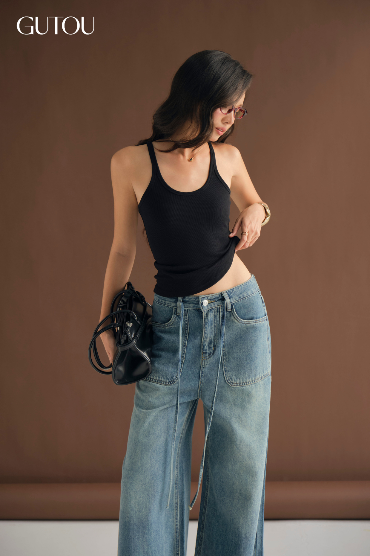 [ GUTOU ] Quần Jeans Suông Cord Trendy_thumbnail_2