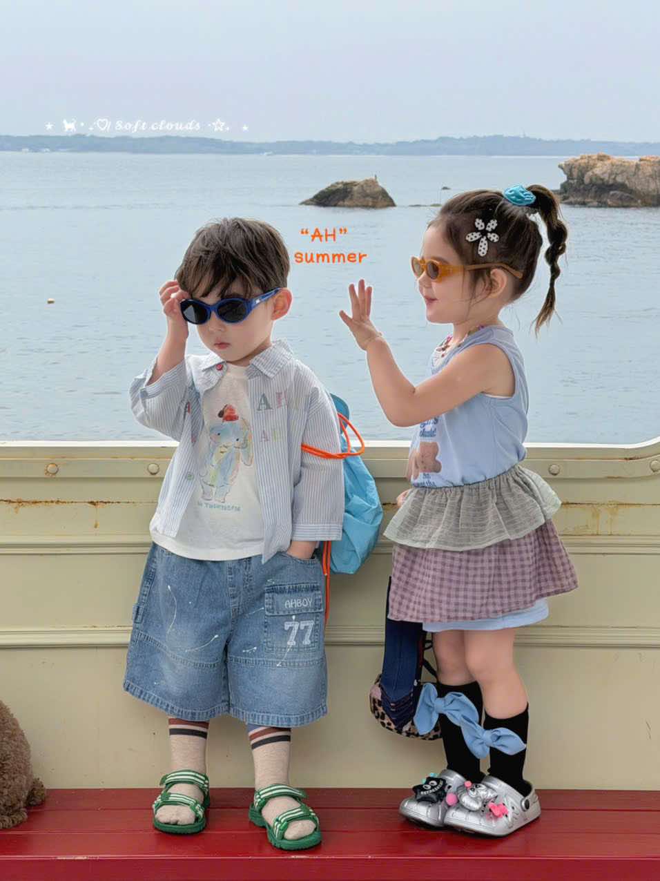 AH72 - Váy sát nách phối tầng màu xanh xám kèm chân váy caro hãng AH