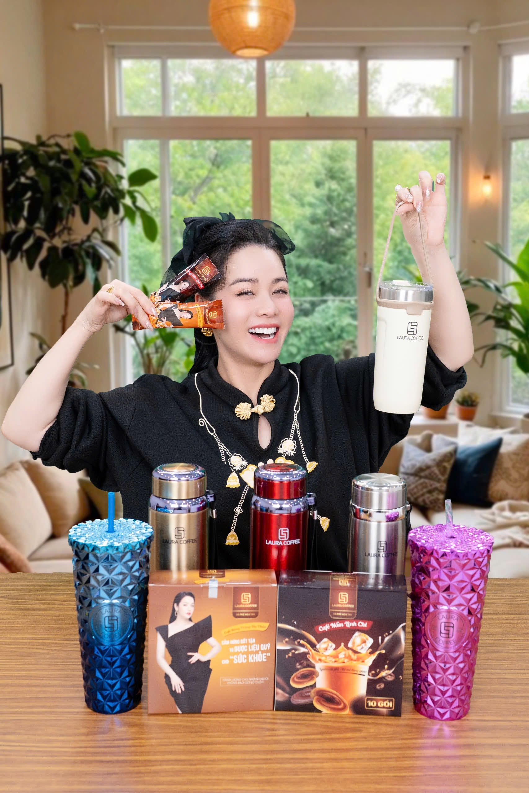 Combo 6 hộp cà phê linh chi tặng 1 Ly GNCD