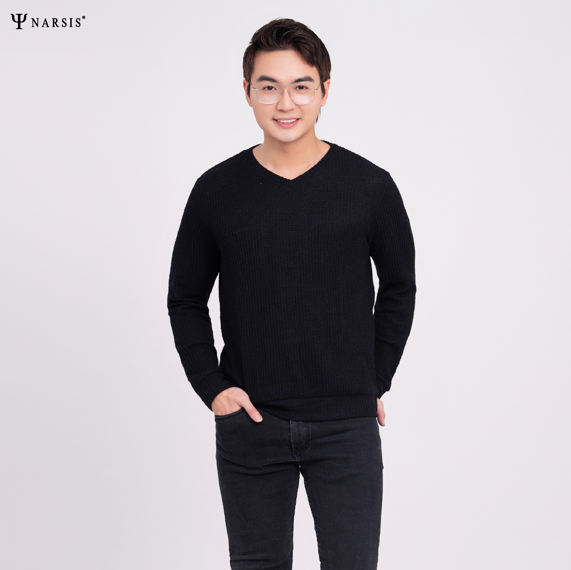 ÁO THU ĐÔNG NAM D0027 NARSIS VẢI LEN COTTON ẤM ÁP, THOÁNG MÁT, GIỮ ẤM TỐT, MỀM MẠI_thumbnail_2