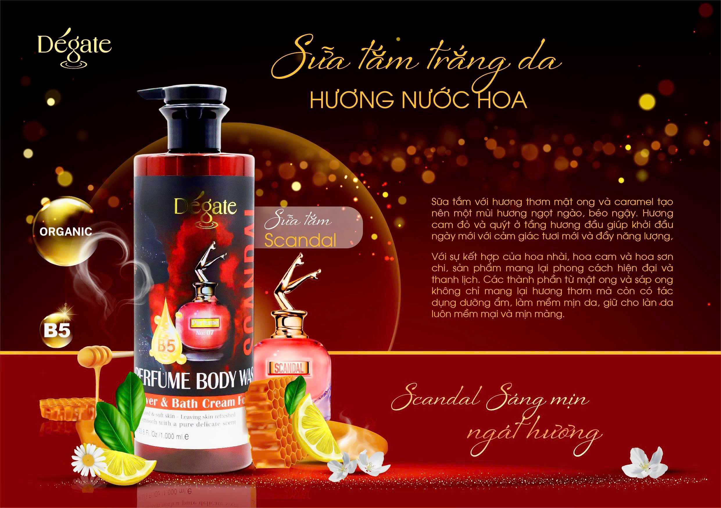SỮA TẮM THƯỢNG LƯU DE'GATE 1000ml
