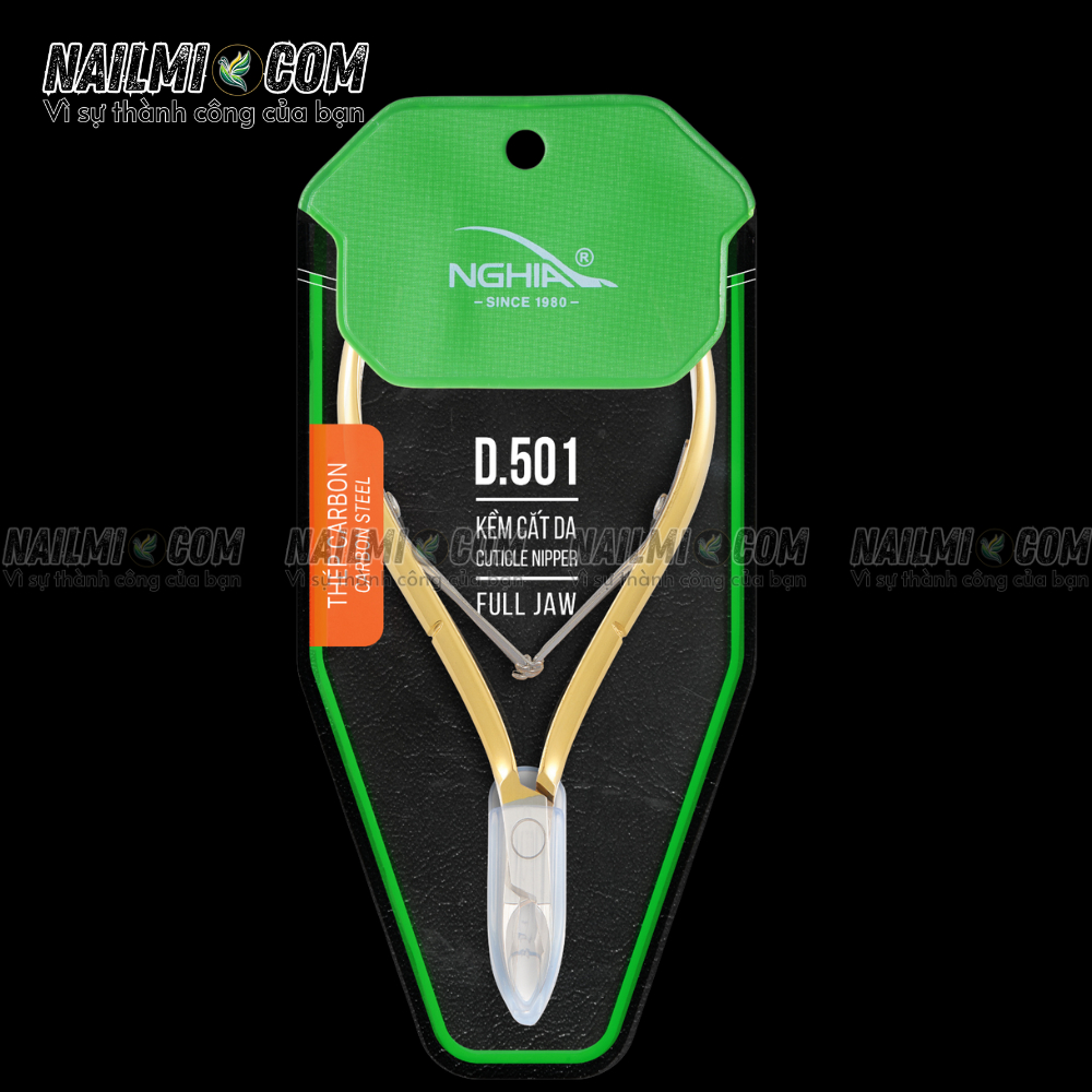 Kềm cắt da Kềm Nghĩa thép chuyên dụng mạ vàng D.501 Thép carbon, an toàn cho người dùng