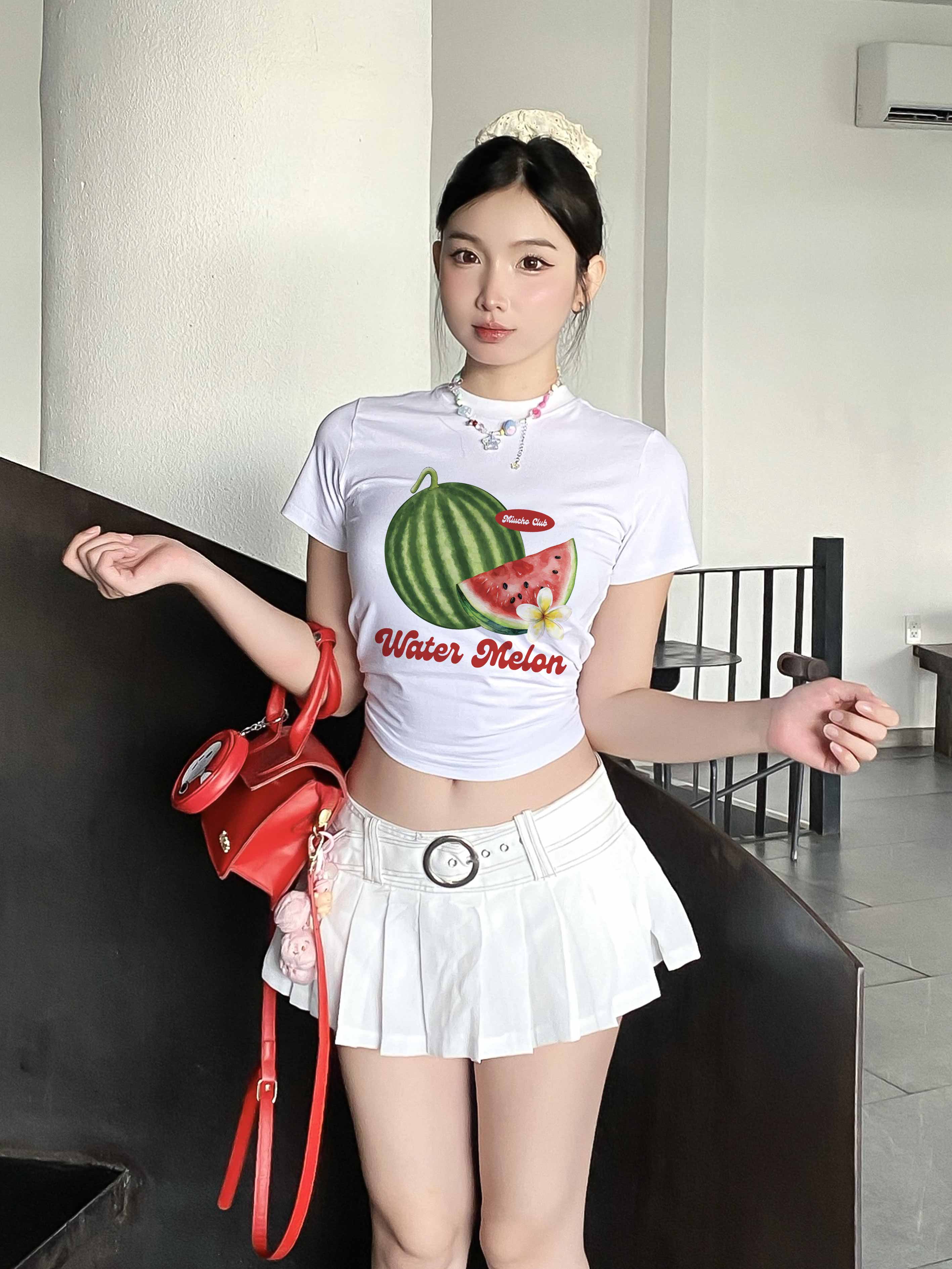 Áo baby tee ôm body trái cây hè biển Miucho BST cổ tròn vải cotton 4c thoáng mát in mix_thumbnail_42