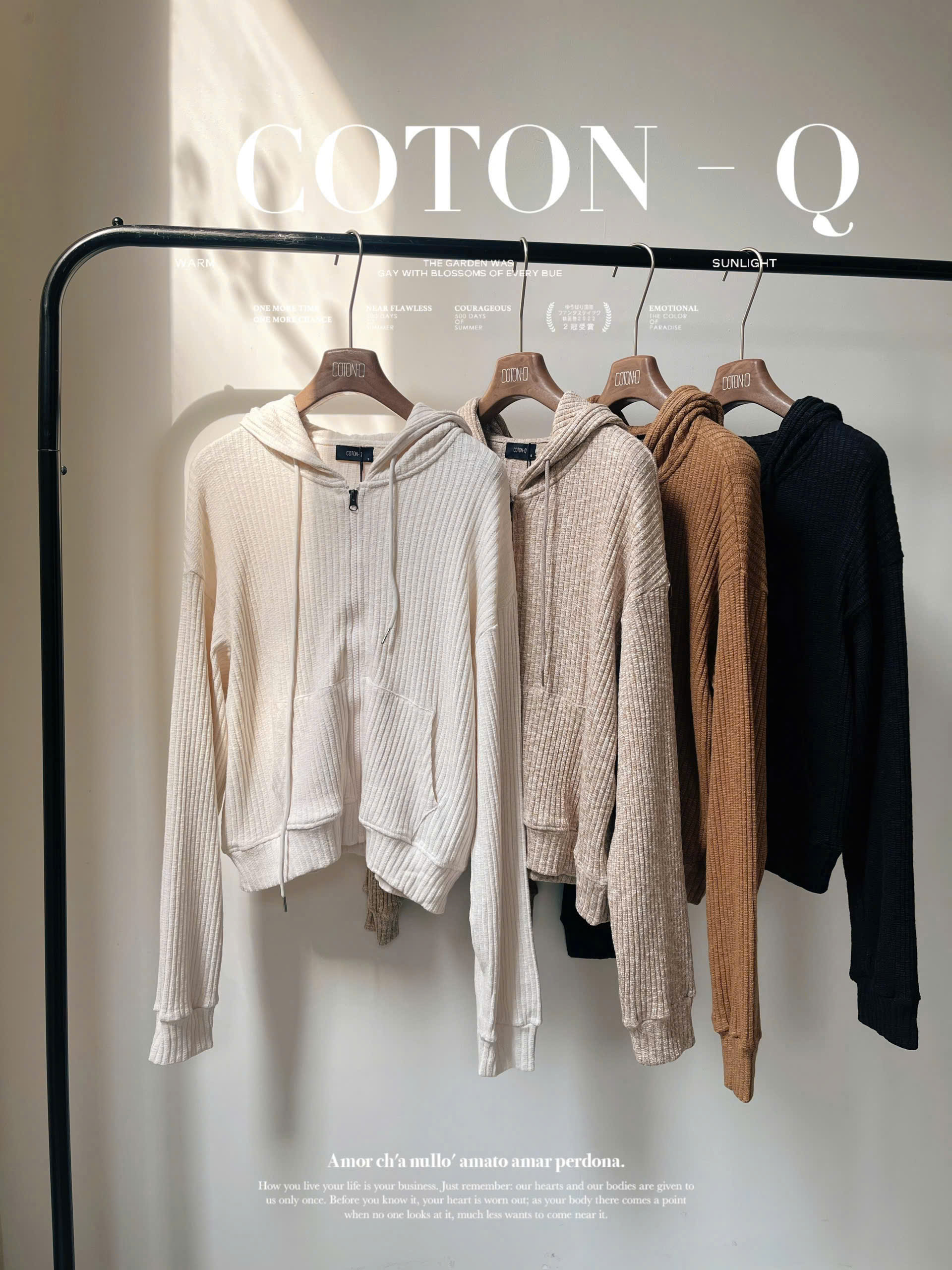 HK347 Áo khoác len có nón (  NU )